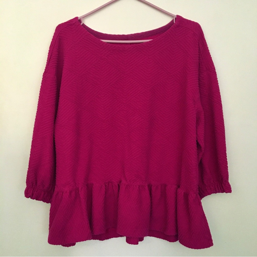 Anthropologie Maeve 'Mikayla' Ruffle Peplum Top